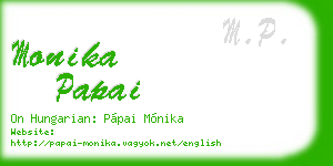 monika papai business card